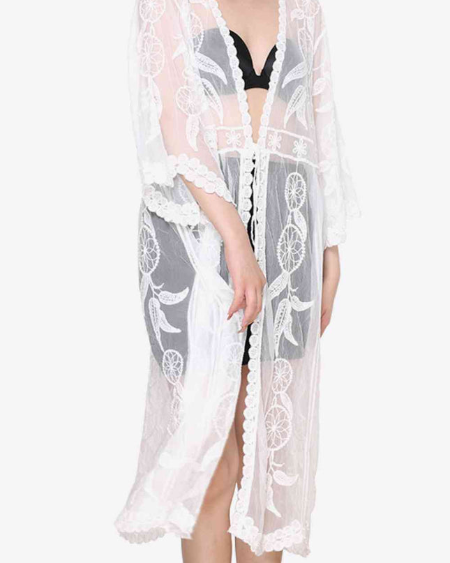 Tied Sheer Cover Up Cardigan