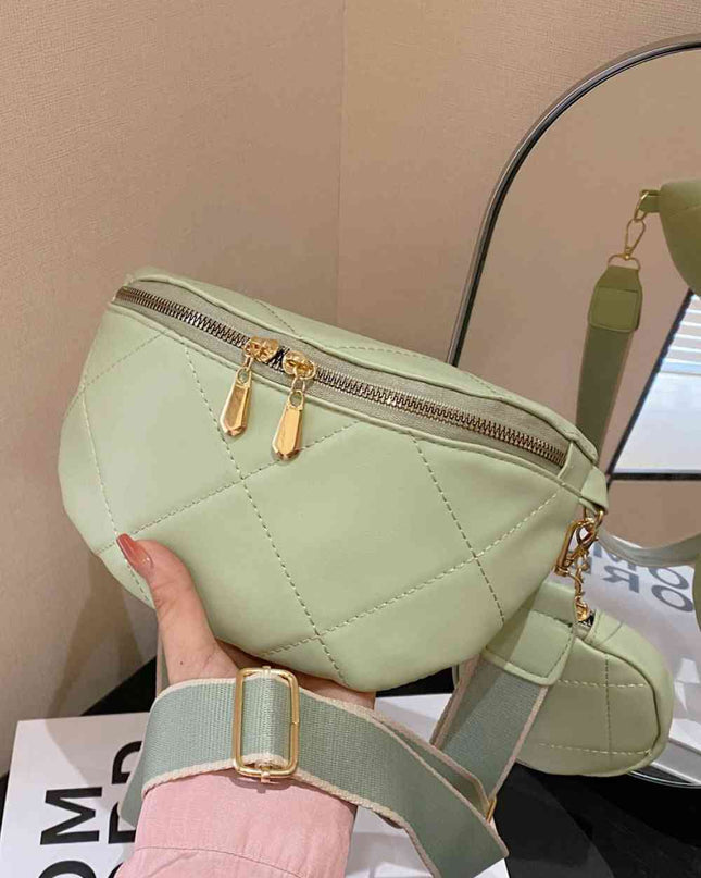 PU Leather Sling Bag with Small Purse