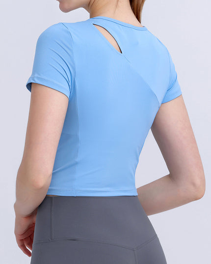 Round Neck Short Sleeve Active Top