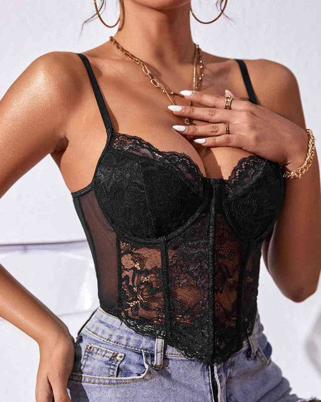 Sweetheart Neck Lace Detail Cami