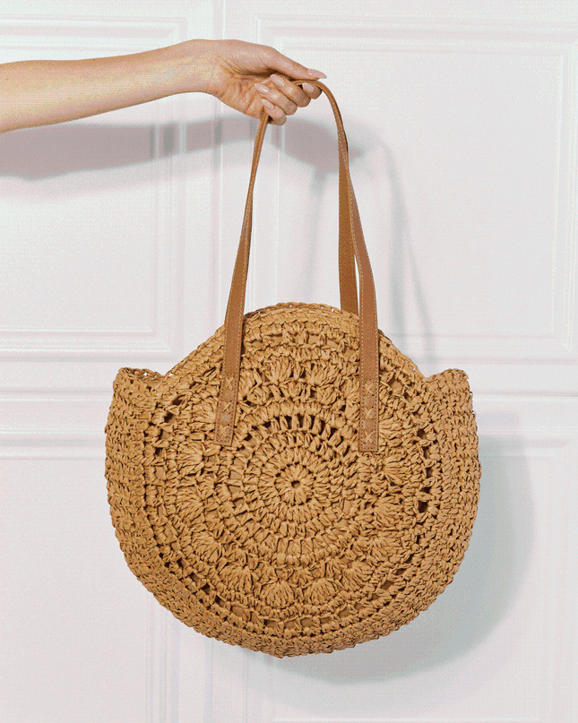 Justin Taylor C'est La Vie Crochet Handbag in Caramel