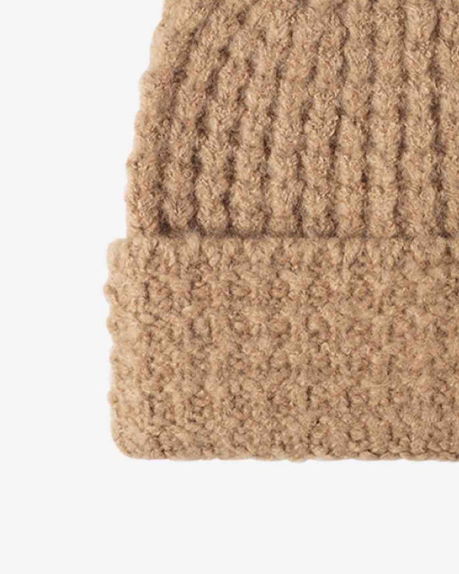 Waffle-Knit Cuff Beanie