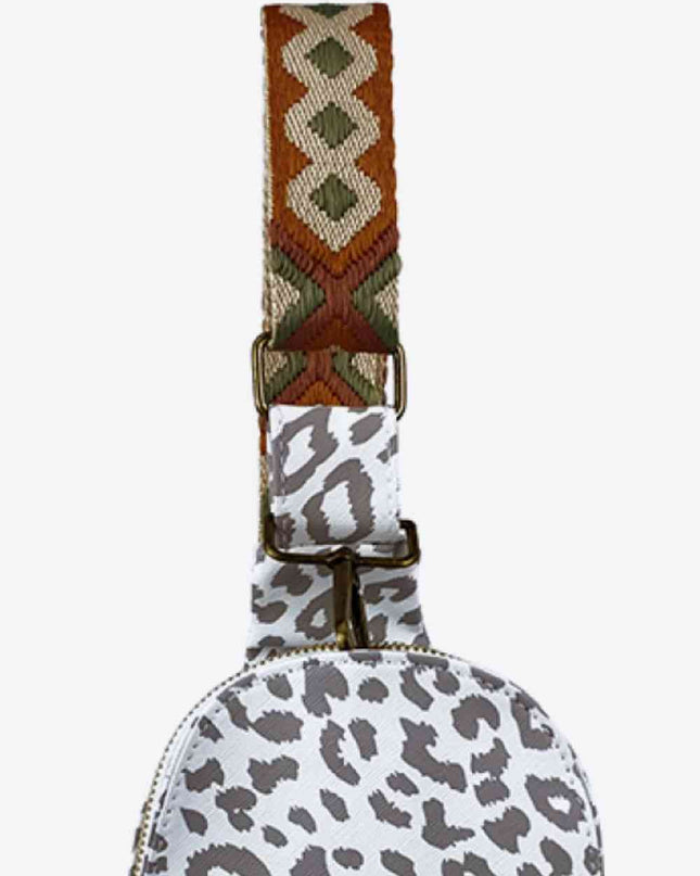 Printed PU Leather Sling Bag