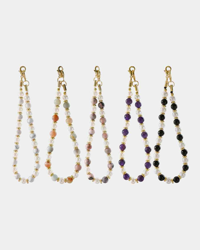 Natural Stone Beads Key Chain