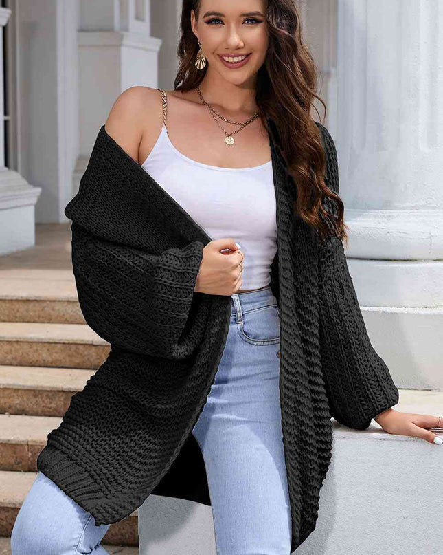 Open Front Longline Cardigan