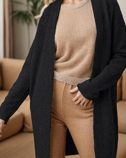 Open Front Long Sleeve Cardigan
