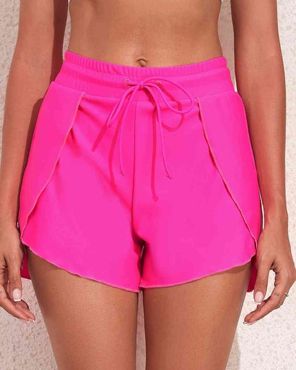 Drawstring Waist Swim Shorts