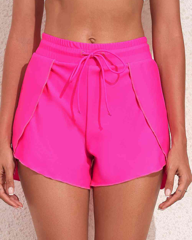 Drawstring Waist Swim Shorts