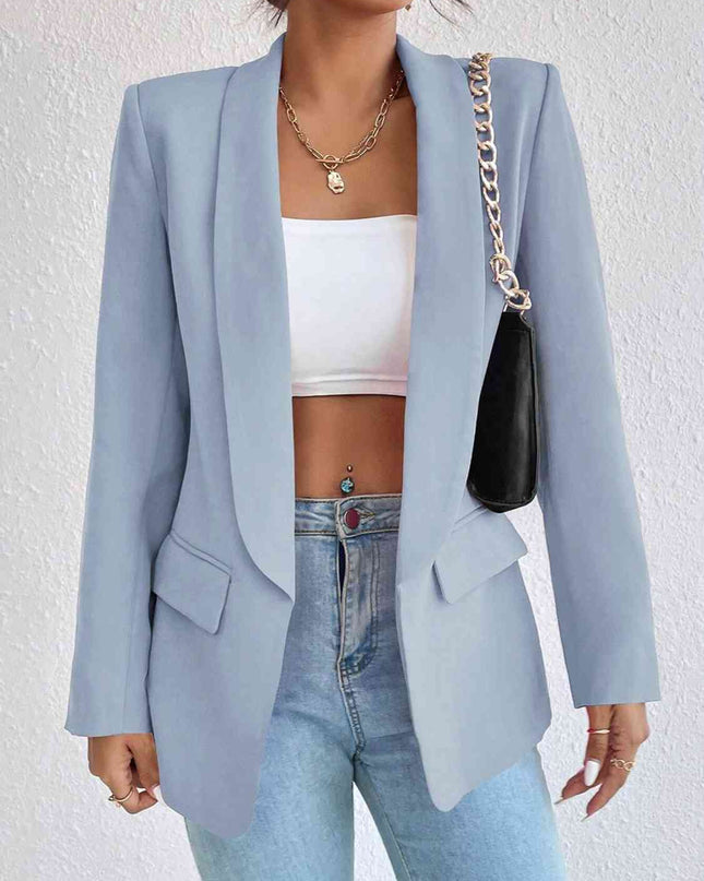 Shawl Collar Long Sleeve Blazer