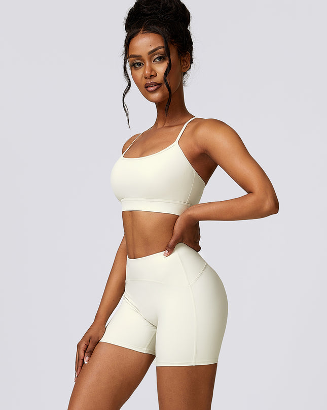 Sport Bra and Wide Waistband Shorts Set