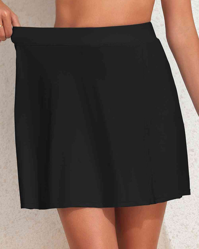 Slit Swim Skort with Pockets