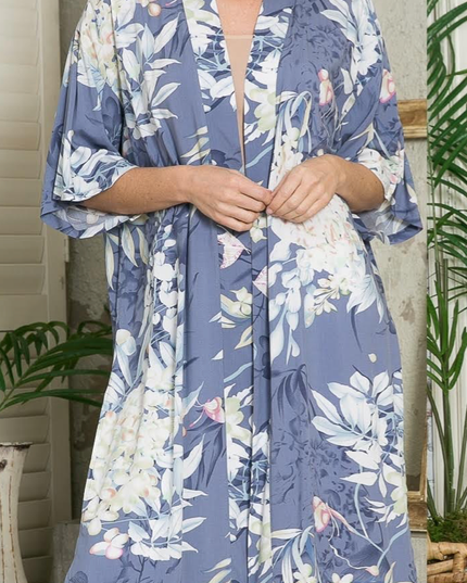 Justin Taylor Botanical Print Split Cover Up
