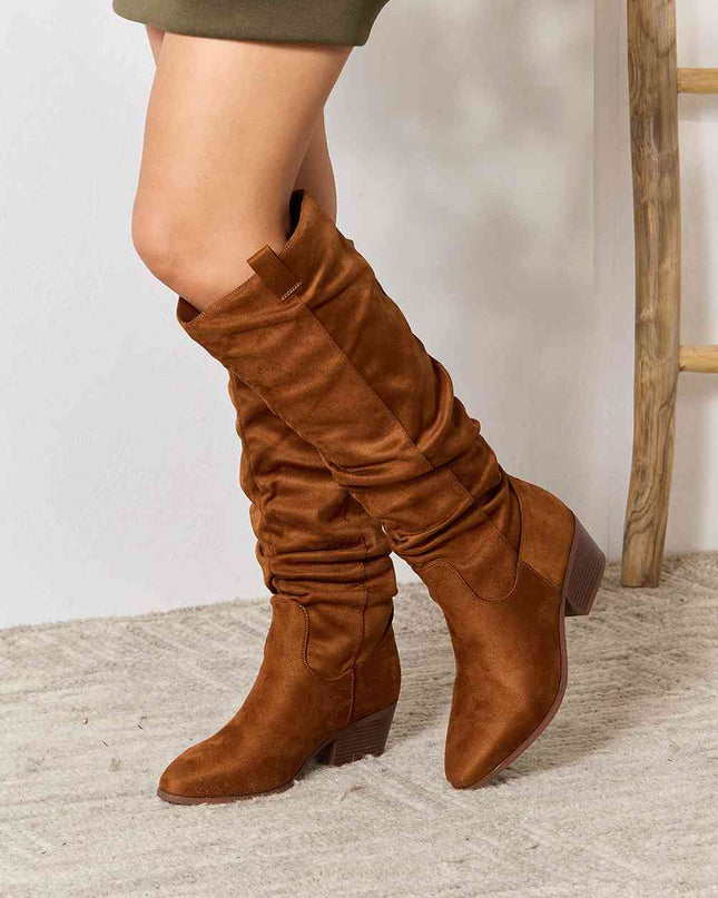 East Lion Corp Block Heel Knee High Boots