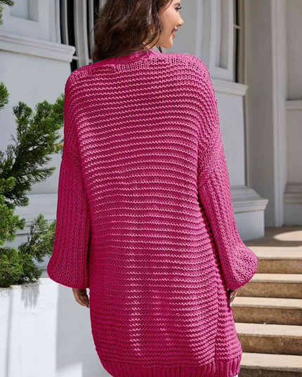 Open Front Longline Cardigan