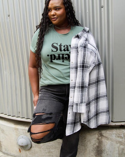 Simply Love Full Size STAY WEIRD Short Sleeve T-Shirt