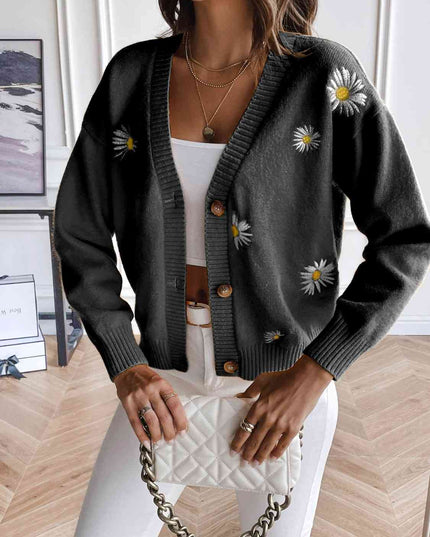 Floral Button Up Cardigan