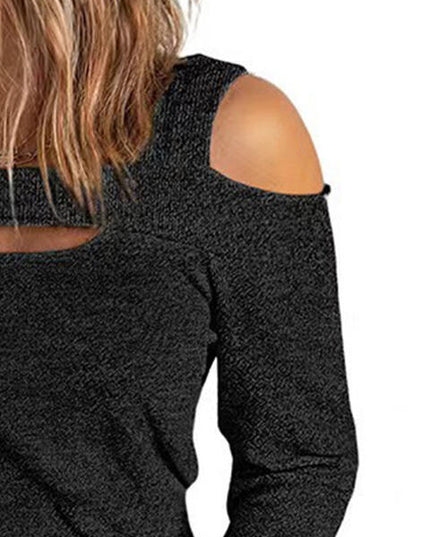 Full Size Cutout Cold Shoulder Blouse