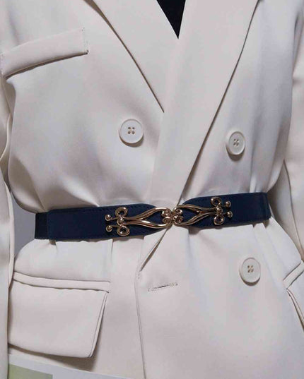 Alloy Buckle Elastic Belt