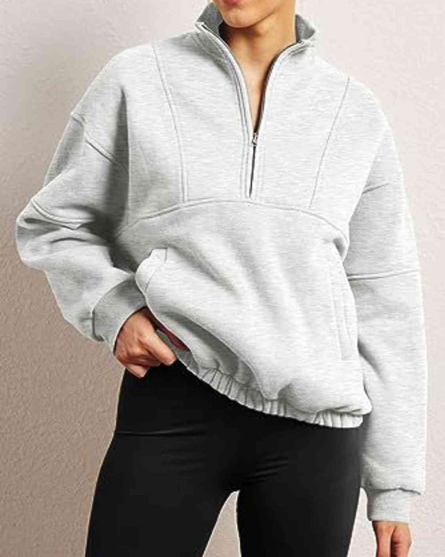 Half-Zip Long Sleeve Sweatshirt