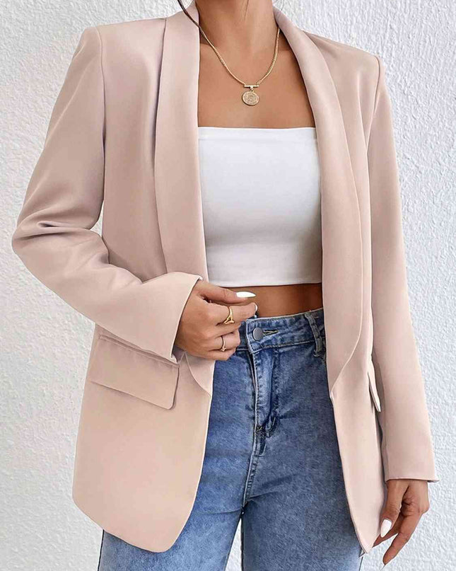 Shawl Collar Long Sleeve Blazer