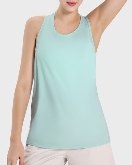 Round Neck Wide Strap Active Tank