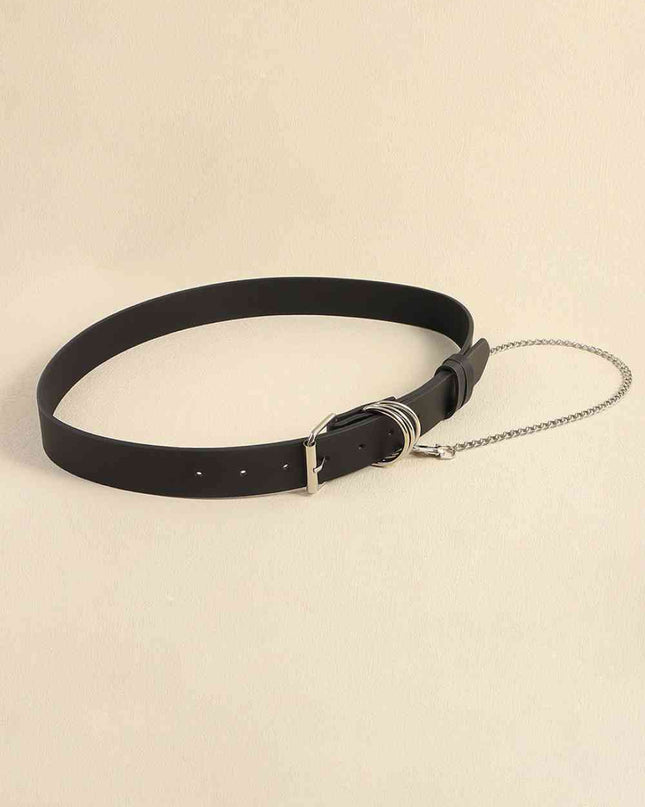 PU Leather Alloy Chain Belt