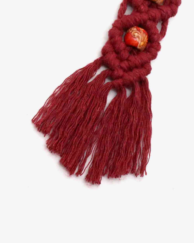 Assorted 4-Pack Handmade Macrame Fringe Keychain