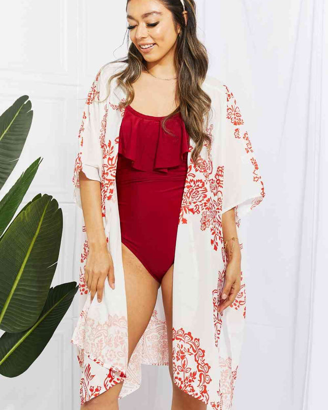 Floral Side Slit Cover Up