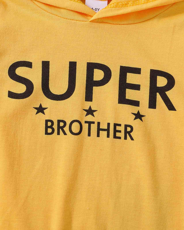 SUPER BROTHER Graphic Long Sleeve Hoodie