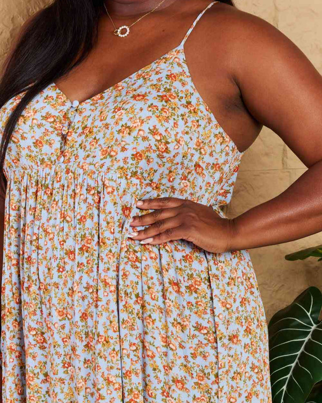 HEYSON Take Your Chances Full Size Floral Halter Neck Maxi Dress