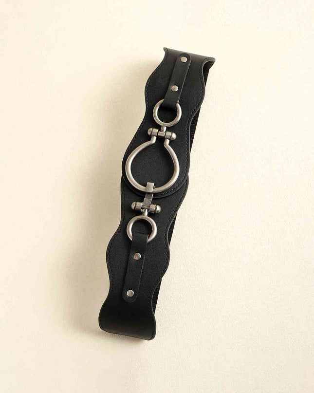 PU Leather Zinc Alloy Buckle Belt