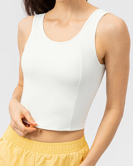 Round Neck Wide Strap Active Tank