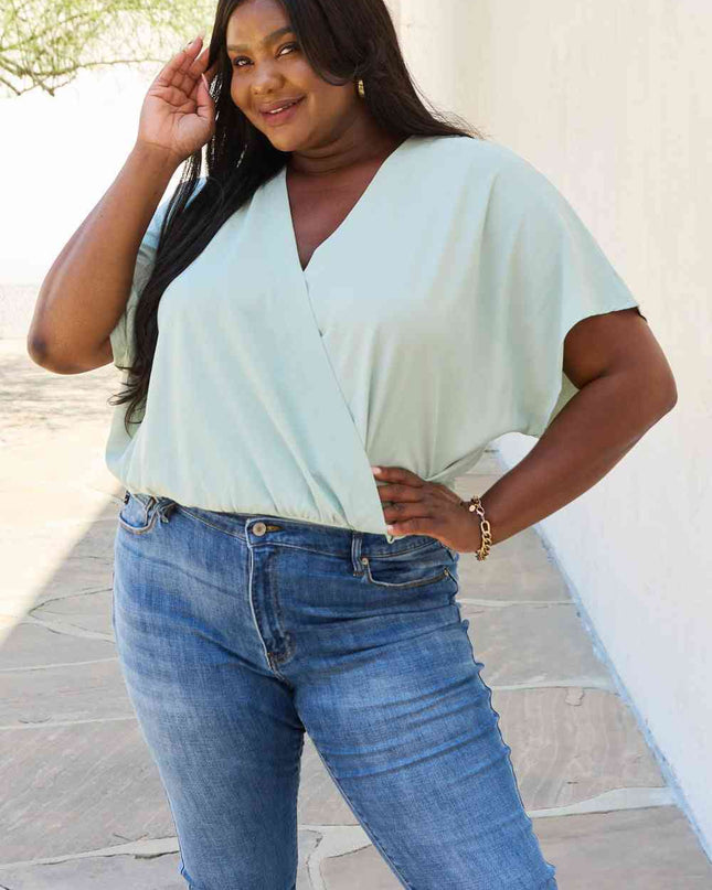 HEYSON On The Daily Full Size Surplice Bodysuit