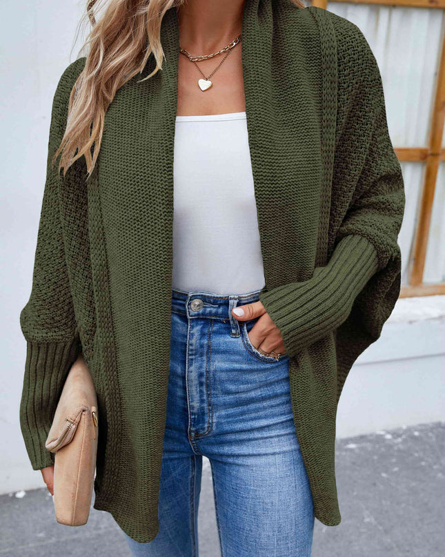 Open Front Long Sleeve Cardigan
