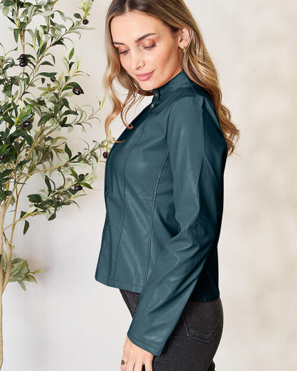 Mock Neck Zip Up Jacket