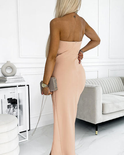 Strapless Split Bodycon Dress