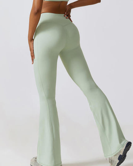 Flare Leg Active Pants with Pockets