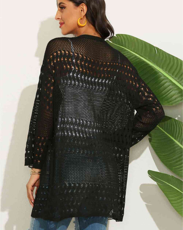 Openwork Long Sleeve Cardigan