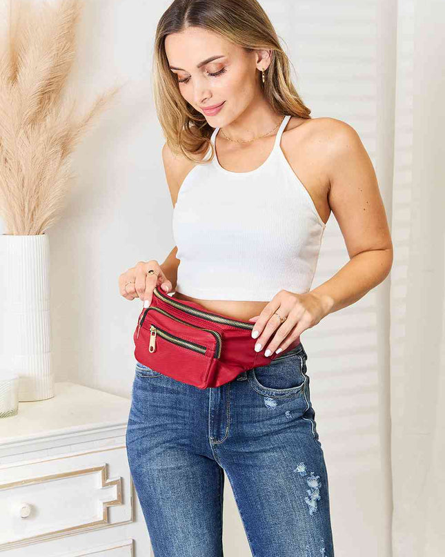 Fame Triple Pocket Nylon Fanny Pack