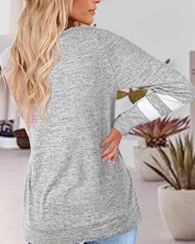 V-Neck Raglan Sleeve T-Shirt