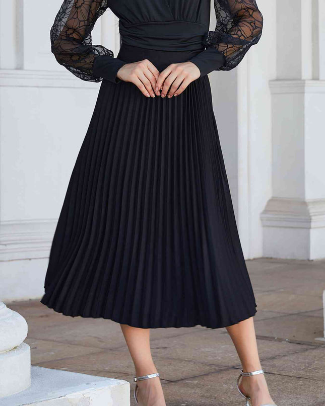 Pleated Midi Skirt
