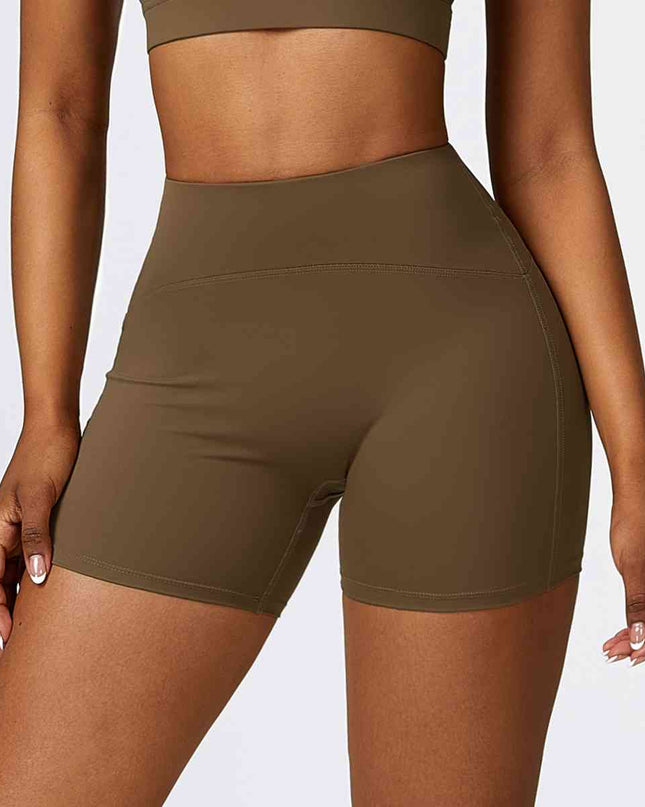 Wide Waistband Slim Fit Sports Shorts