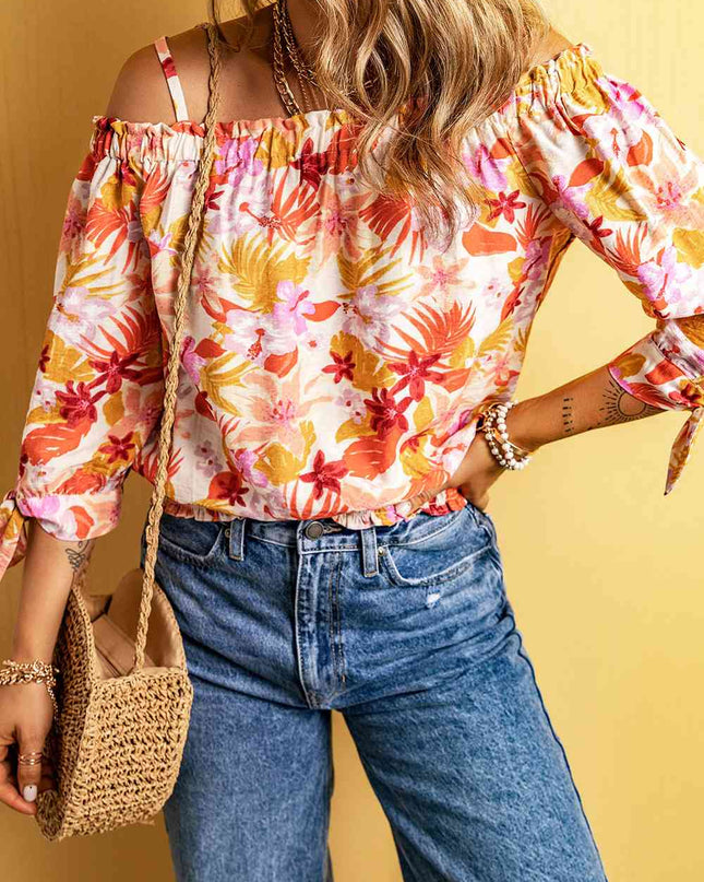 Printed Off Shoulder Blouse