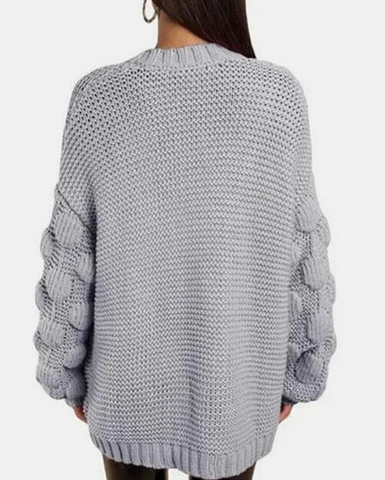 Open Front Long Sleeve Cardigan