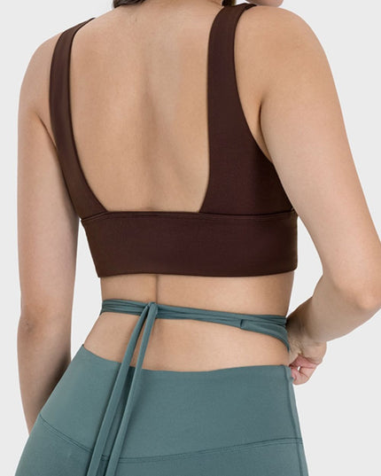 Backless Wide Strap Active Bra