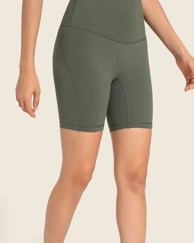 Seamless High-Rise Wide Waistband Biker Shorts