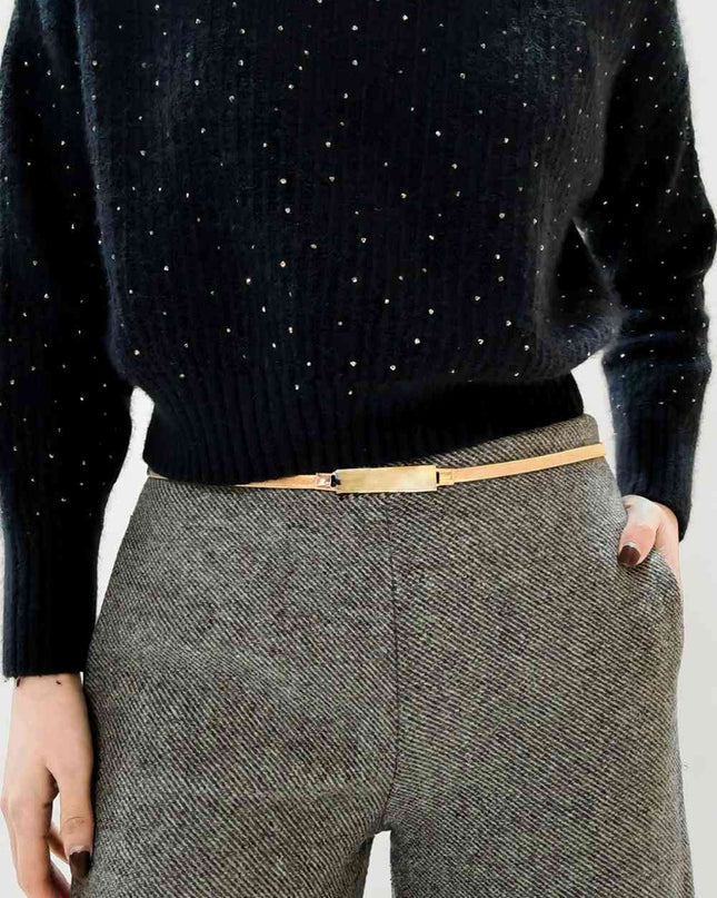 Elastic Iron Skinny Belt