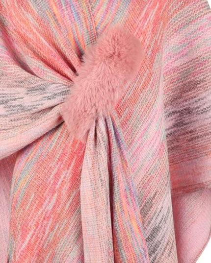 Heathered Fringe Hem Poncho