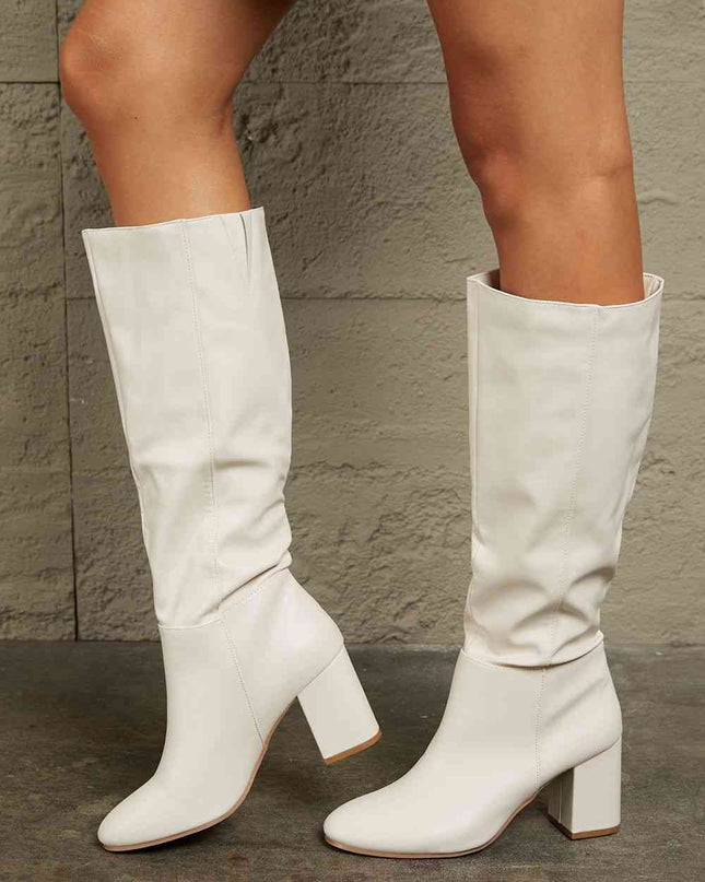 East Lion Corp Block Heel Knee High Boots