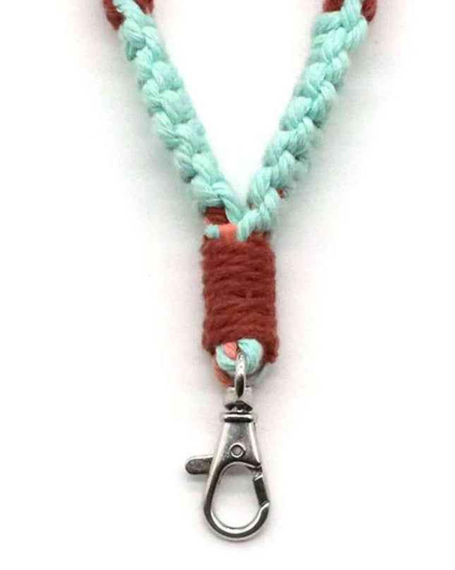 Assorted 4-Pack Hand-Woven Flower Macrame Wristlet Keychain